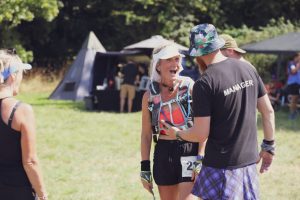 Lisa Nicholls after finishing her Ultra Marathon