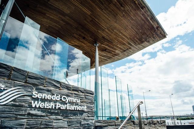 The Senedd building in Cardiff Bay