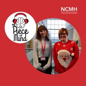 a photo of Becci and the Piece of Mind podcast logo.